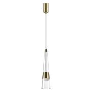 5043/12L L-VISION ODL24 435 глянц.золото/прозрачный/металл/стекло Подвес LED 12W 3000K 1334Лм LUMP