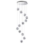 5084/60L L-VISION ODL25 553 хром/прозрачный/металл/акрил Люстра каскадная LED 60W 4000K 3000Лм JEMSTONE