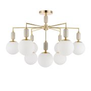6580/9C CLASSI LN25 54 французское золото, серый/белый металл, керамика/стекло Люстра потолочная E14 9*40W 220V VIVIEN