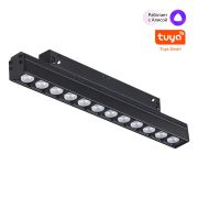 359488 SHINO NT24 134 черный Трековый низковольт. св-к диммир. со сменой цв.температуры, пульт ДУ/Tuya Smart Life IP20 LED 12W 48V 3000-6500K FLUM