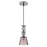 8048/1A SUSPENTIONI LN25 308 хром/розовый металл/стекло Подвесной светильник E27 1*60W 220V MANOLA