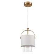 6593/1 MODERNI LN25 324 латунь/белый, металл/текстиль, стекло Подвес E14 1*40W 220V JANE