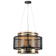 8007/6 MODERNI LN25 251 черный/черный, золотой металл/металл, стекло Люстра подвесная Е14 6*40W 220V Zarina