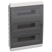 Корпус ЩРВ-П-54 TEKFOR IP41 черн. прозр. дверь пластик. IEK TF5-KP12-V-54-41-K01-K03