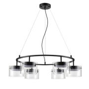 8232/6 COMFI LN25 193 черный/прозрачный, металл/стекло Светильник подвесной LED GX70 6*10W 220V NATALINA