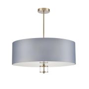 8108/7C MODERNI LN25 131 латунь титаниум/серый, металл/текстиль/стекло Люстра потолочная E14 7*40W 220V DAMONA
