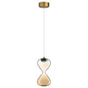 5093/4L PENDANT ODL25 415 античн.бронза/прозрачн./янтарный градиент/металл/стекло Подвес LED 4W 4000K 388Лм GLESSI