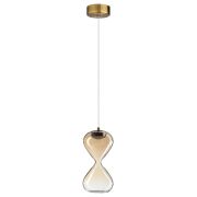 5093/4LA PENDANT ODL25 415 античн.бронза/янтарный градиент/прозрачн./металл/стекло Подвес LED 4W 4000K 388Лм GLESSI