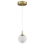 8080/1A LEDIO LN25 000 золото/прозрачный металл/акрил Подвесной светильник LED 1*3W 220V TRINO