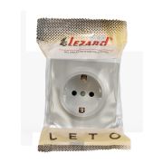 Розетка 1-м ОП LETO с заземл. ПБТ крем LEZARD 752-0300-122B