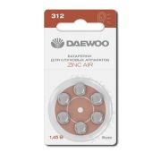 Элемент питания воздушно-цинковый ZA312/PR41 1.45В BL-6 (блист.6шт) для слуховых аппаратов DAEWOO 5060418