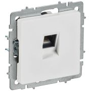 Розетка компьютерная СП BRITE РК11-БрАБ RJ45 кат.6 механизм арктич. бел. IEK BR-K10-2-K91