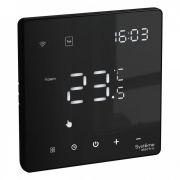 Термостат программируемый ArtGallery 16А с Wi-Fi для электрич. теплого пола моноблочный черн. SE GAL001038