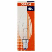Лампа накаливания Osram E14 230 В 60 Вт свеча прозрачная  свет тёплый белый ( 10  шт )
