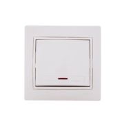 Выключатель 1-кл. СП Mira 10А IP20 с подсветкой со вставкой крем. LEZARD 701-0303-111