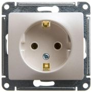 Розетка 1-м СП Glossa 16А IP20 с заземл. механизм перламутр. SE GSL000643