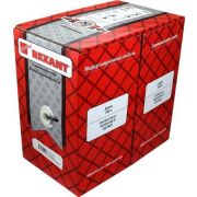 Кабель витая пара F/UTP кат.5e 1х2х24AWG solid PVC INDOOR сер. (м) Rexant 01-0120