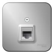 Розетка компьютерная 1-м ОП Blanca RJ45 кат.5E с изолир. пластиной алюм. SE BLNIA045003