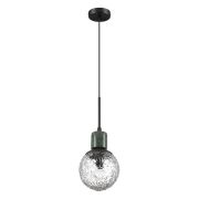 5026/1 MODERN ODL23 389 черный матовый/темно-зеленый/прозрачный металл/мрамор/стекло Подвес E14 1*40W GREENI