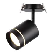 357688 SPOT NT18 450 черный Встраиваемый светильник IP20 LED 3000K 9W 160-265V ARUM