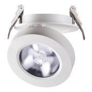 357982 SPOT NT19 460 белый Встраиваемый светильник IP20 LED 3000К 12W 220V GRODA